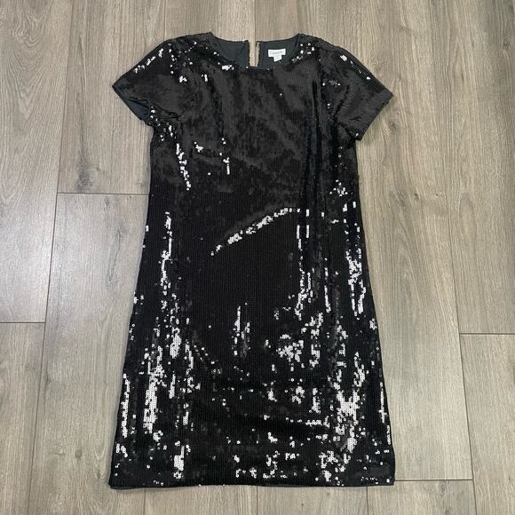 J Crew Sequin Short Sleeve Chic Party Mini Shift Dress US Women's 0 New - Picture 3 of 7